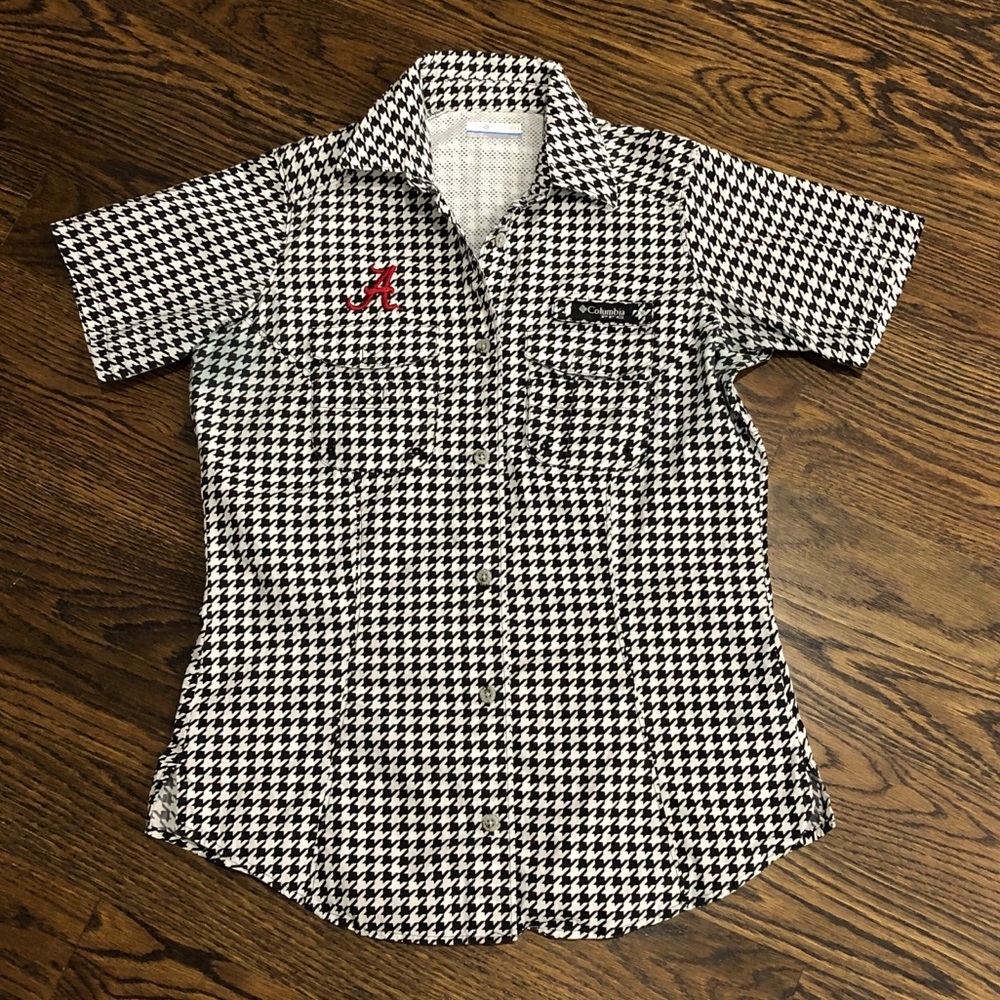 Houndstooth Alabama Columbia shirt size S/P
